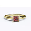 varitsa-jewellers - Solitaire Gold Engagement Ring with 0.35ct Princess Cut Ruby- 01SG04R